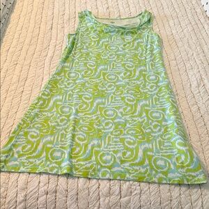 Title Nine Lime Green Patterned Dress